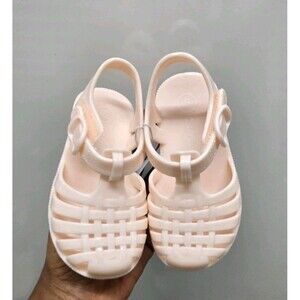 Cat & Jack Toddler Sunny Jelly Shoes Fisherman Sandals Blush Pink Size 5